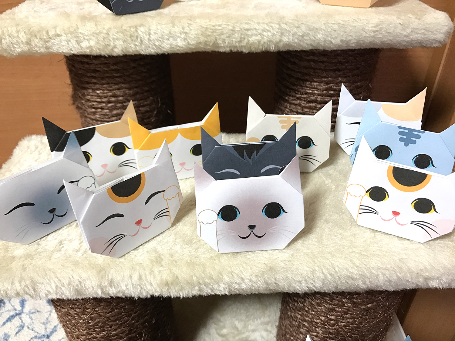猫の作り方 猫 折り紙 ねこ cat 招き猫 正月 無料 pdf 印刷