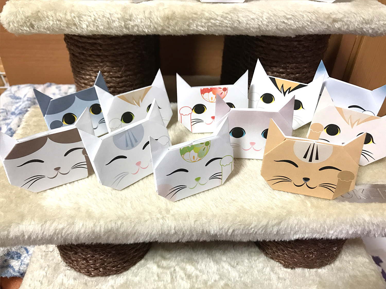 猫の作り方 猫 折り紙 ねこ cat 招き猫 正月 無料 pdf 印刷