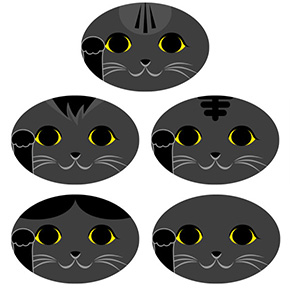 猫の折り紙 招き猫 黒猫 ハチワレ 黒トラ テンプレート 無料 印刷 pdf