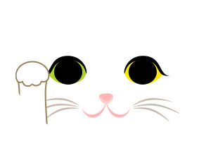 オッドアイ 白猫 白 猫 折り紙 ねこ cat 招き猫 正月 無料 pdf 印刷