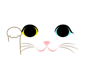 オッドアイ 白猫 白 猫 折り紙 ねこ cat 招き猫 正月 無料 pdf 印刷