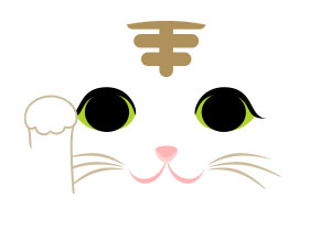 ハチワレ 茶白 キジ白 キジトラ クリーム白 クリームトラ 茶白トラ 猫 折り紙 ねこ cat 招き猫 正月 無料 pdf 印刷
