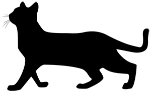 年賀状 にゃん賀状 猫の年賀状 シルエット 猫 イラスト 素材 フリー素材 無料