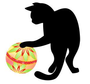 年賀状 にゃん賀状 猫の年賀状 シルエット 猫 イラスト 素材 フリー素材 無料