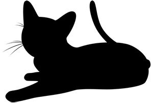 年賀状 にゃん賀状 猫の年賀状 シルエット 猫 イラスト 素材 フリー素材 無料