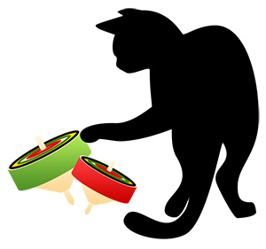 年賀状 にゃん賀状 猫の年賀状 シルエット 猫 イラスト 素材 フリー素材 無料
